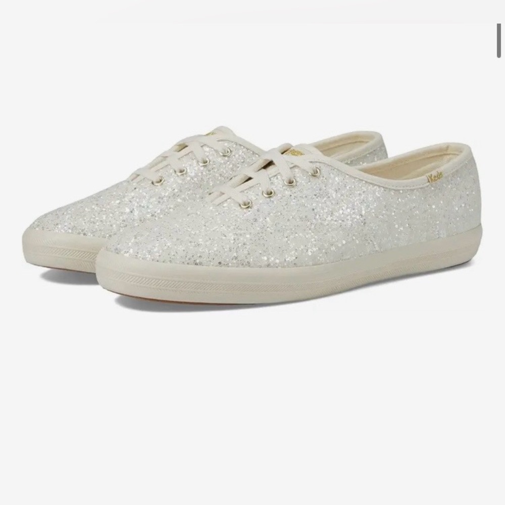 Keds Glitter Canvas Sneakers in White